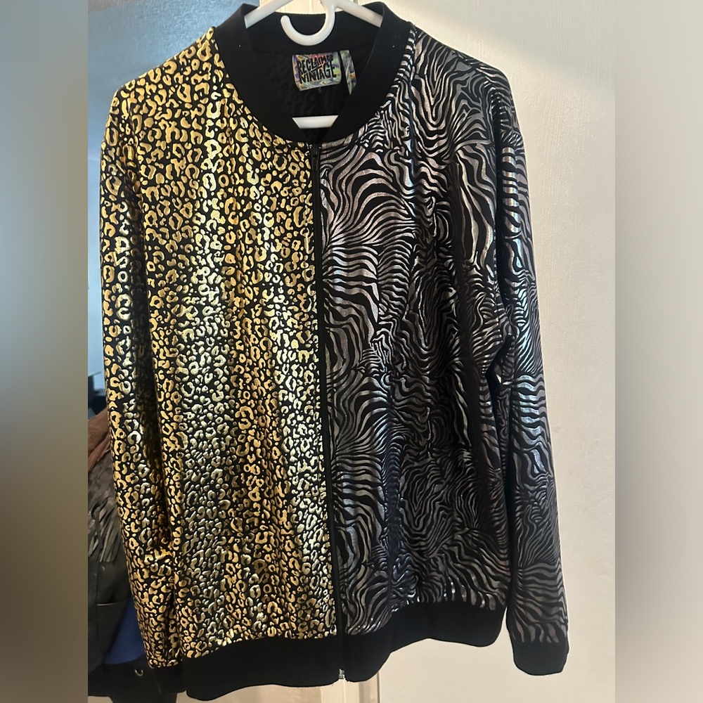Reclaimed vintage light bomber-style jacket